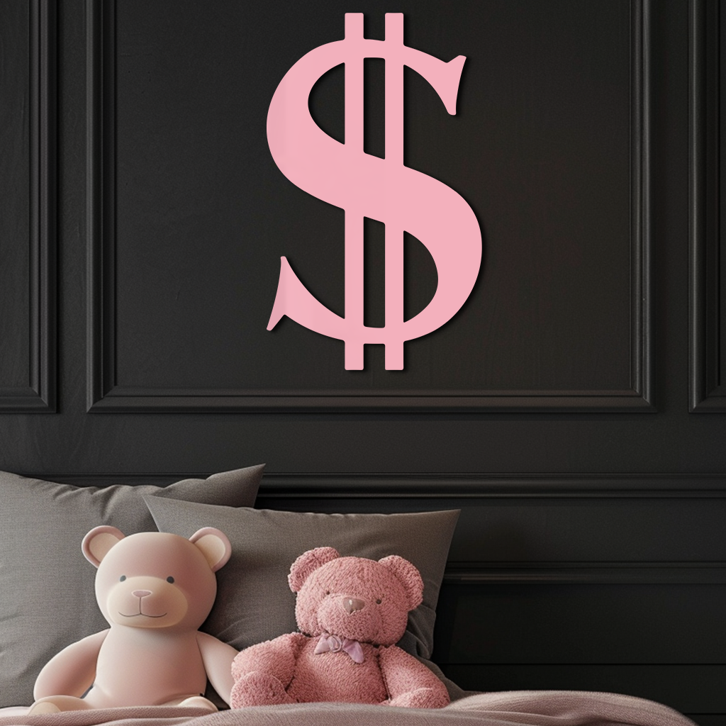 Dollar Sign Metal Wall Art – Money Symbol Modern Decor - KAFGP027