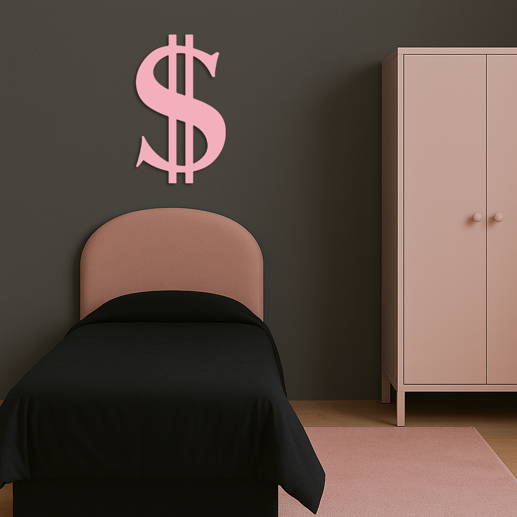 Dollar Sign Metal Wall Art – Money Symbol Modern Decor - KAFGP027