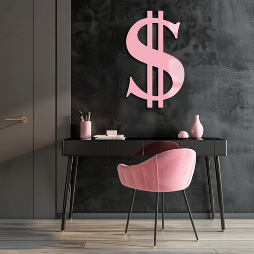 Dollar Sign Metal Wall Art – Money Symbol Modern Decor - KAFGP027