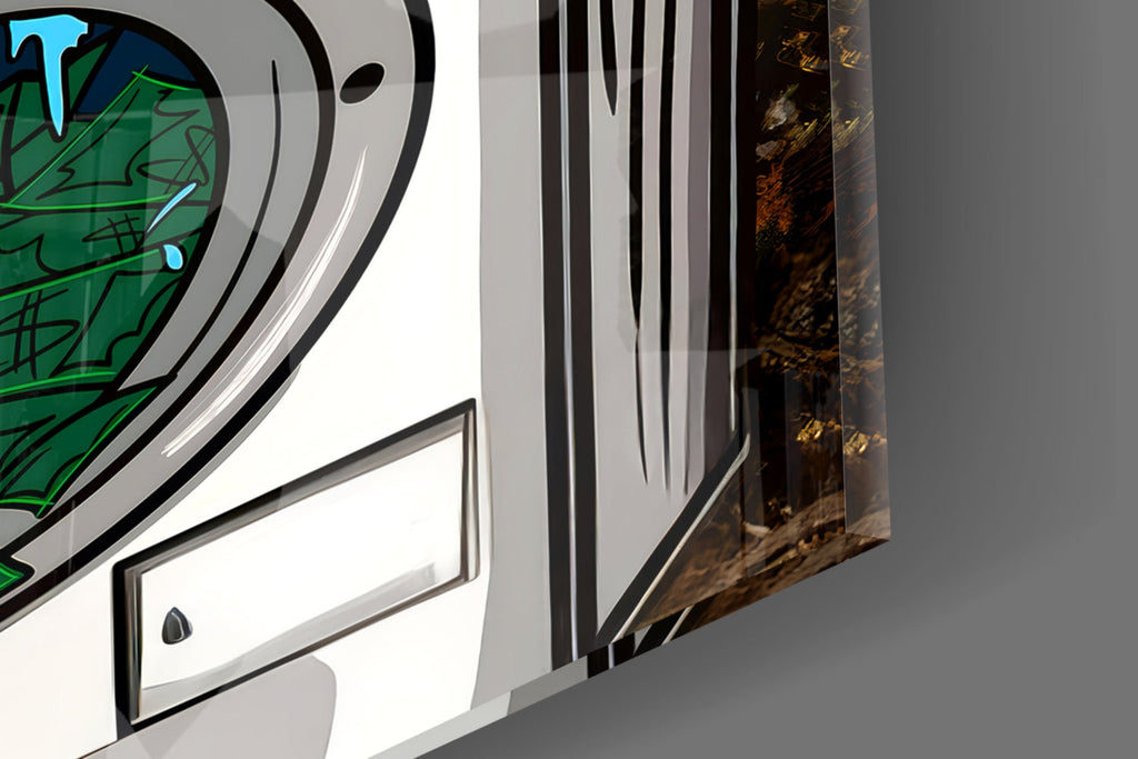 Scrooge's Money Laundering Glass Wall Art || Designer Collection