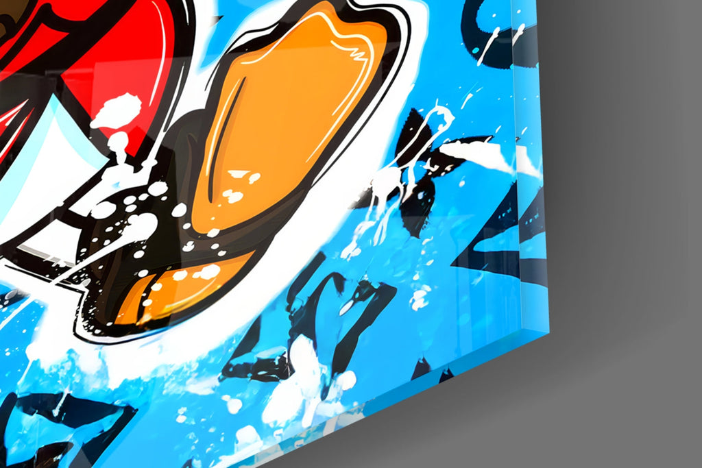 Scrooge's Money Rain Glass Wall Art || Designer Collection