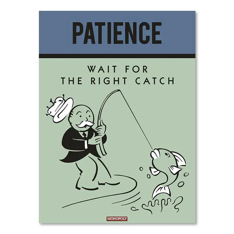 DecorBites™ Monopoly Millionaire Cartoon Canvas Wall Art