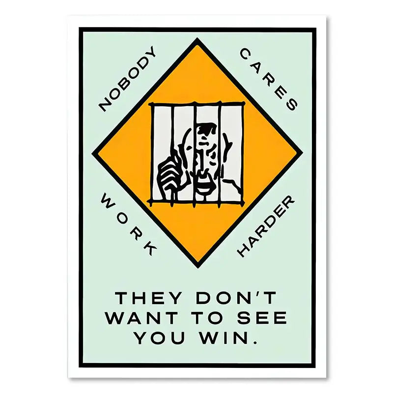 DecorBites™ Monopoly Millionaire Cartoon Canvas Wall Art