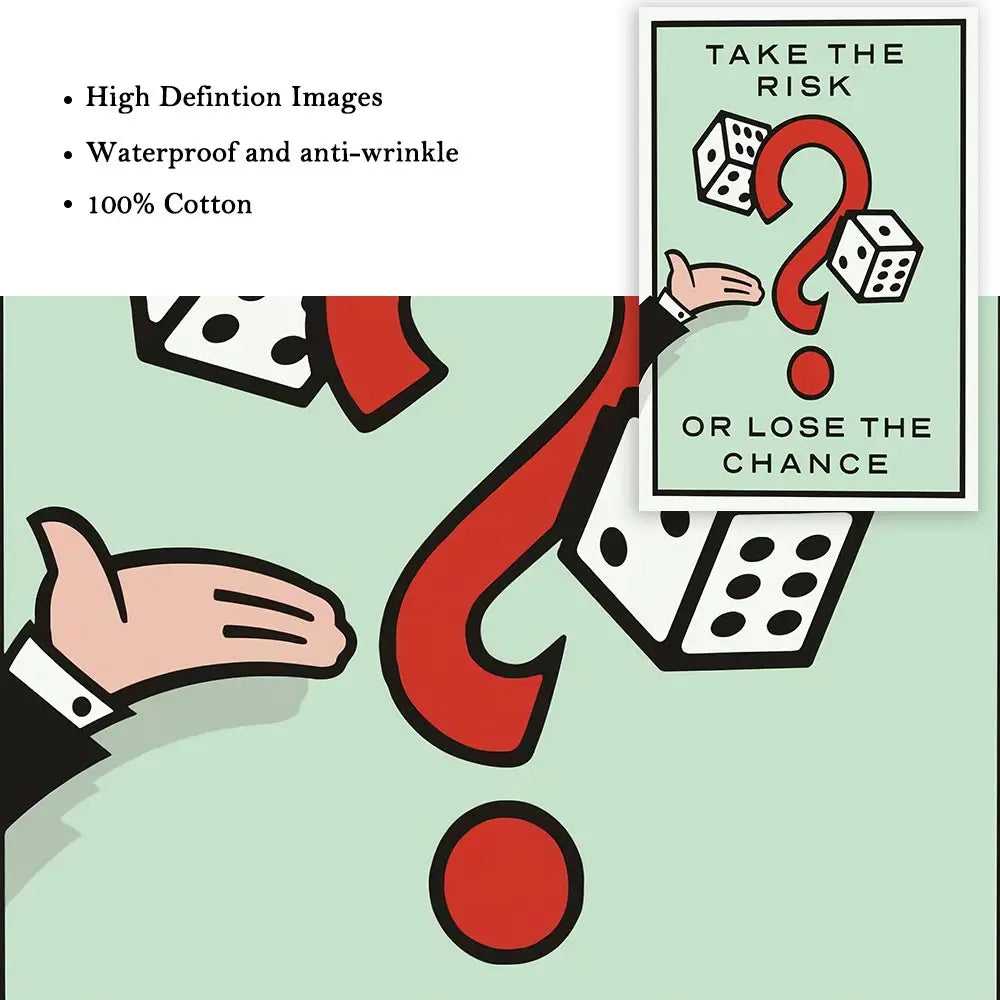 DecorBites™ Monopoly Millionaire Cartoon Canvas Wall Art