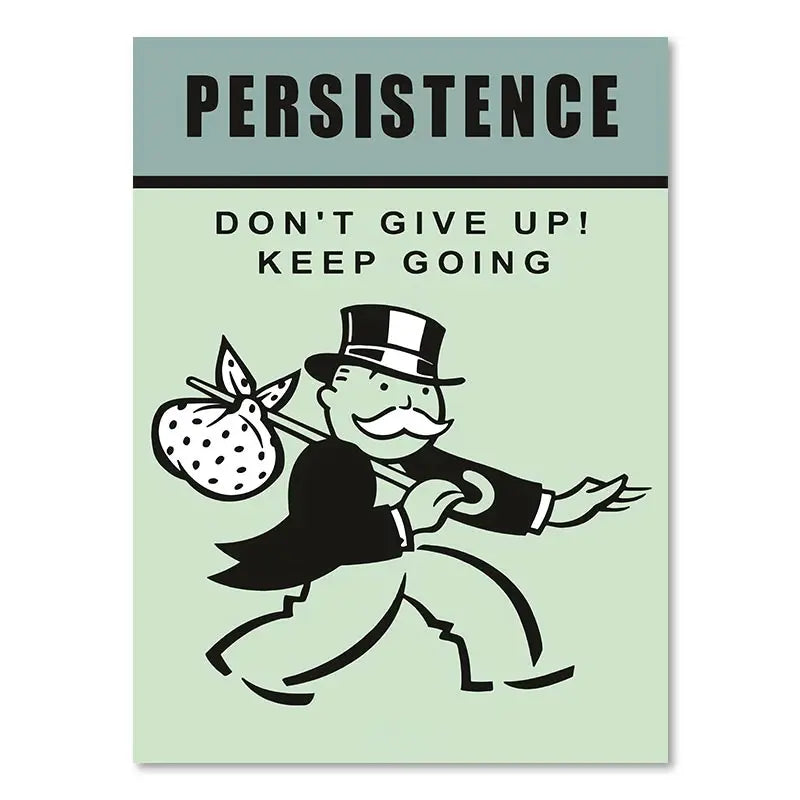 DecorBites™ Monopoly Millionaire Cartoon Canvas Wall Art