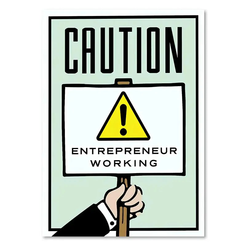 DecorBites™ Monopoly Millionaire Cartoon Canvas Wall Art