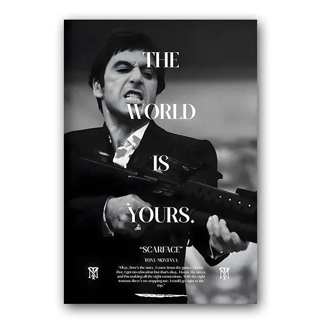 DecorBites™ "Scarface Tony Montana Canvas Wall Art Print"