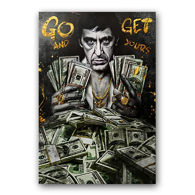 DecorBites™ "Scarface Tony Montana Canvas Wall Art Print"