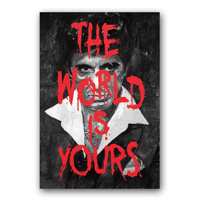 DecorBites™ "Scarface Tony Montana Canvas Wall Art Print"