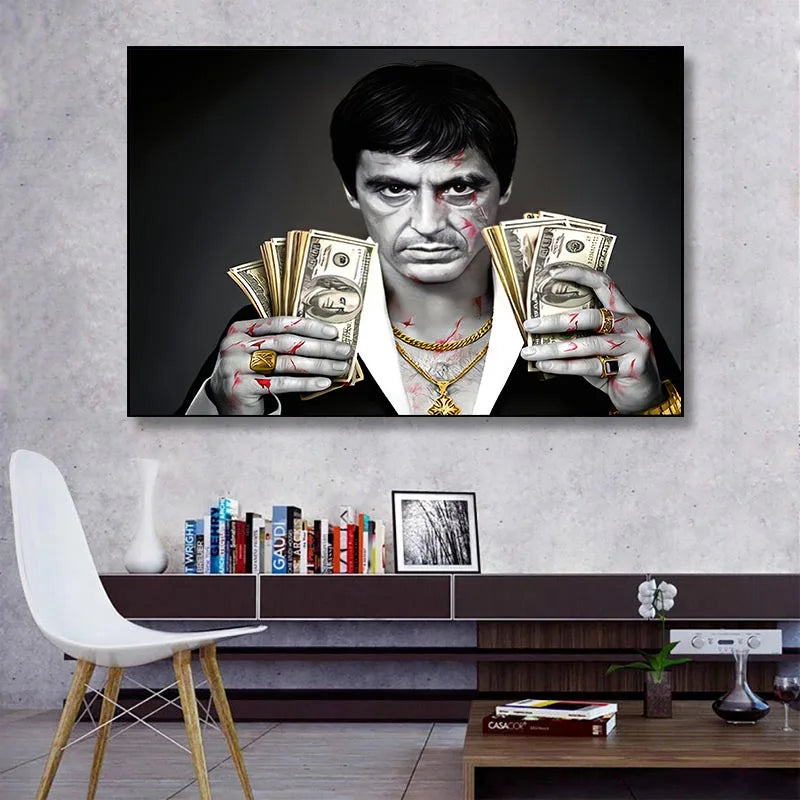 DecorBites™ "Scarface Tony Montana Canvas Wall Art Print"