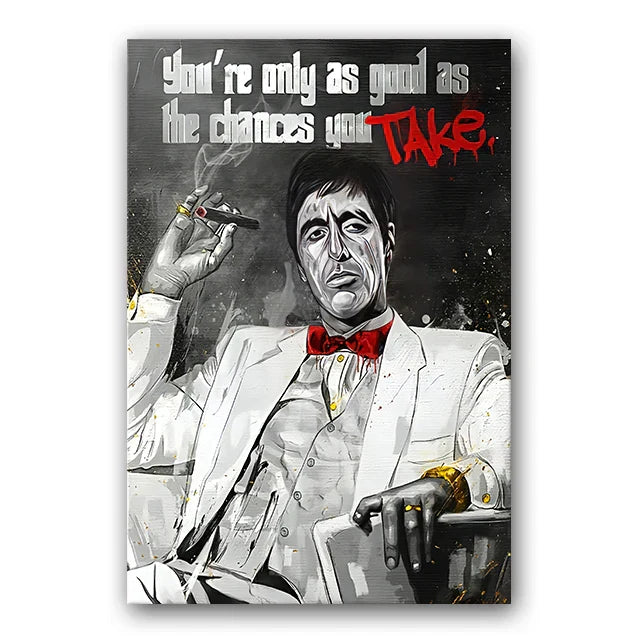 DecorBites™ "Scarface Tony Montana Canvas Wall Art Print"